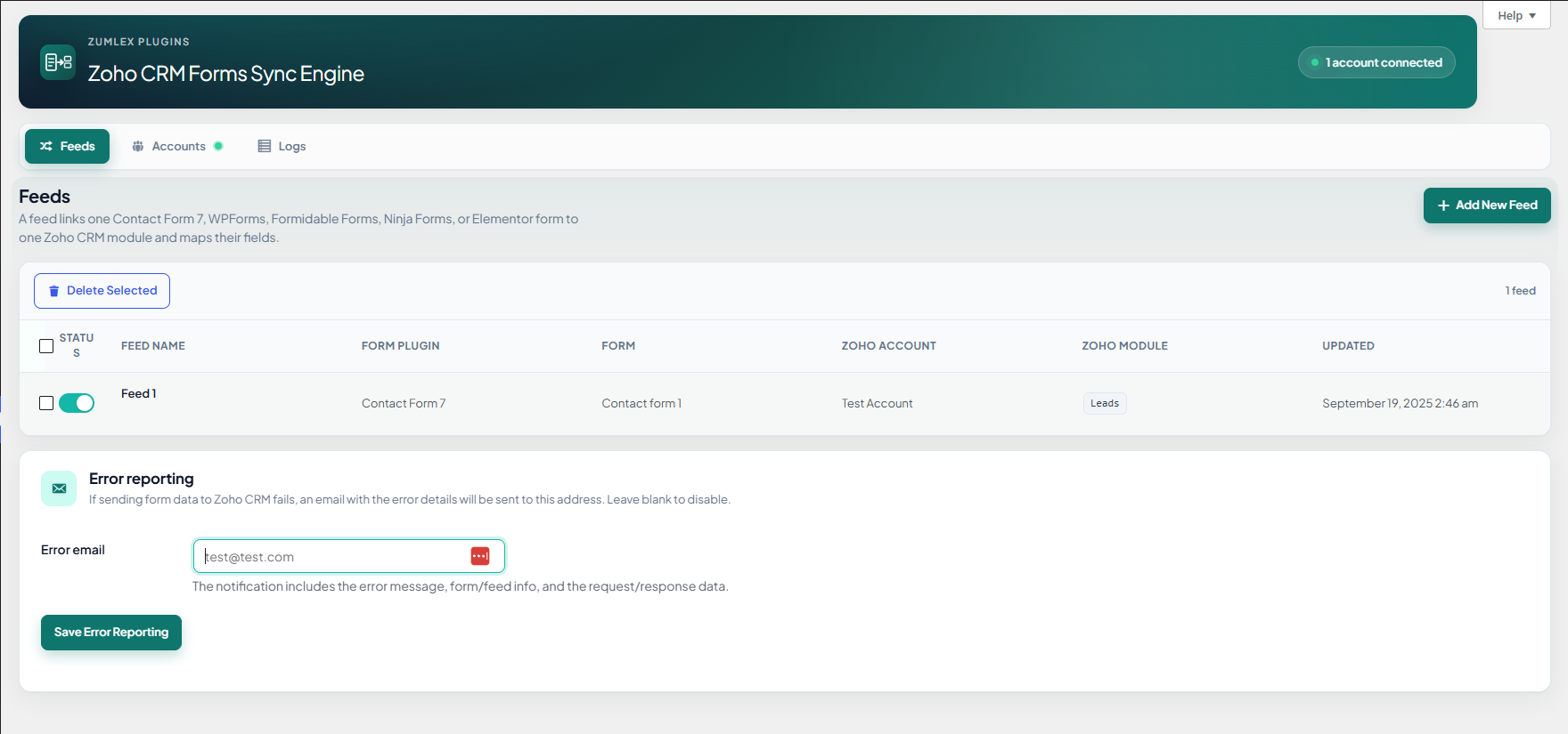 Plugin overview in WordPress admin